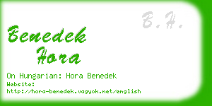benedek hora business card